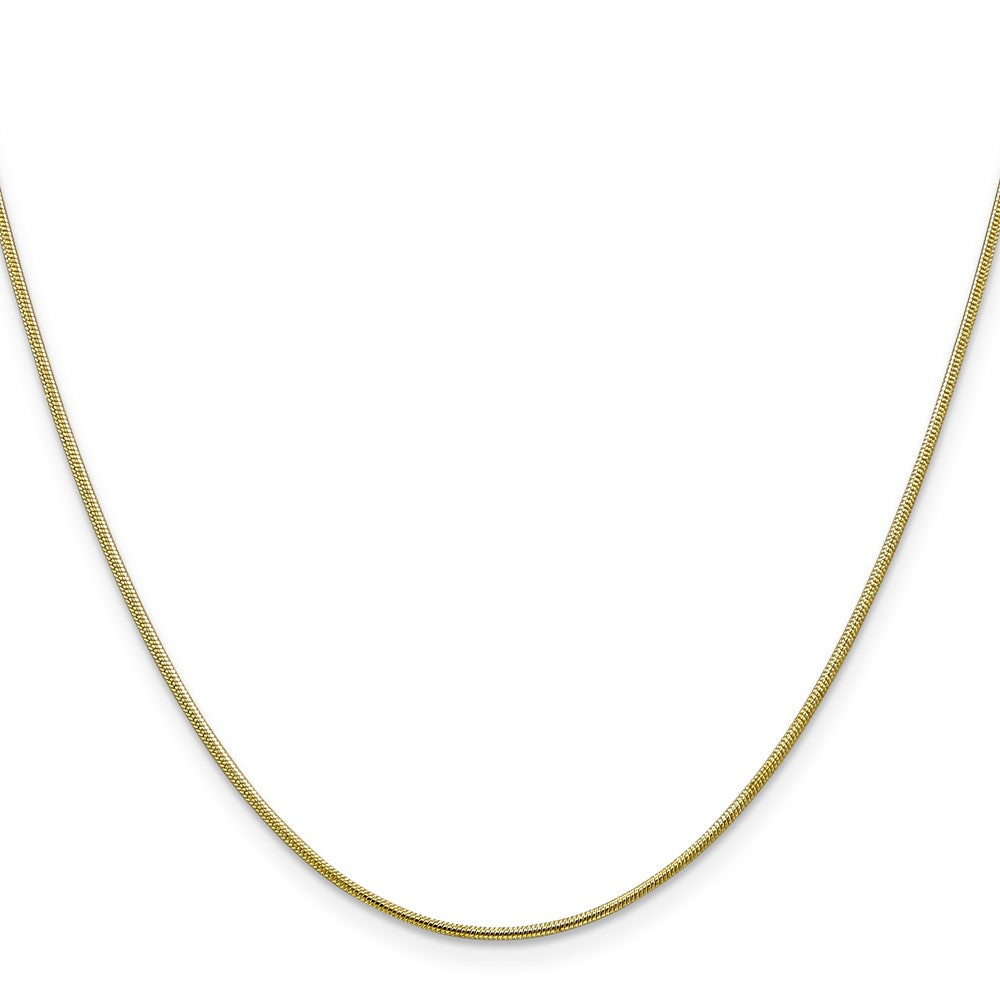 10K Gelbgold 1.1mm Rund Schlange Halskette