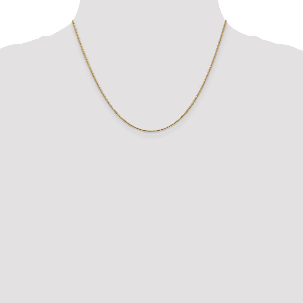 10K Gelbgold 1.1mm Rund Schlange Halskette