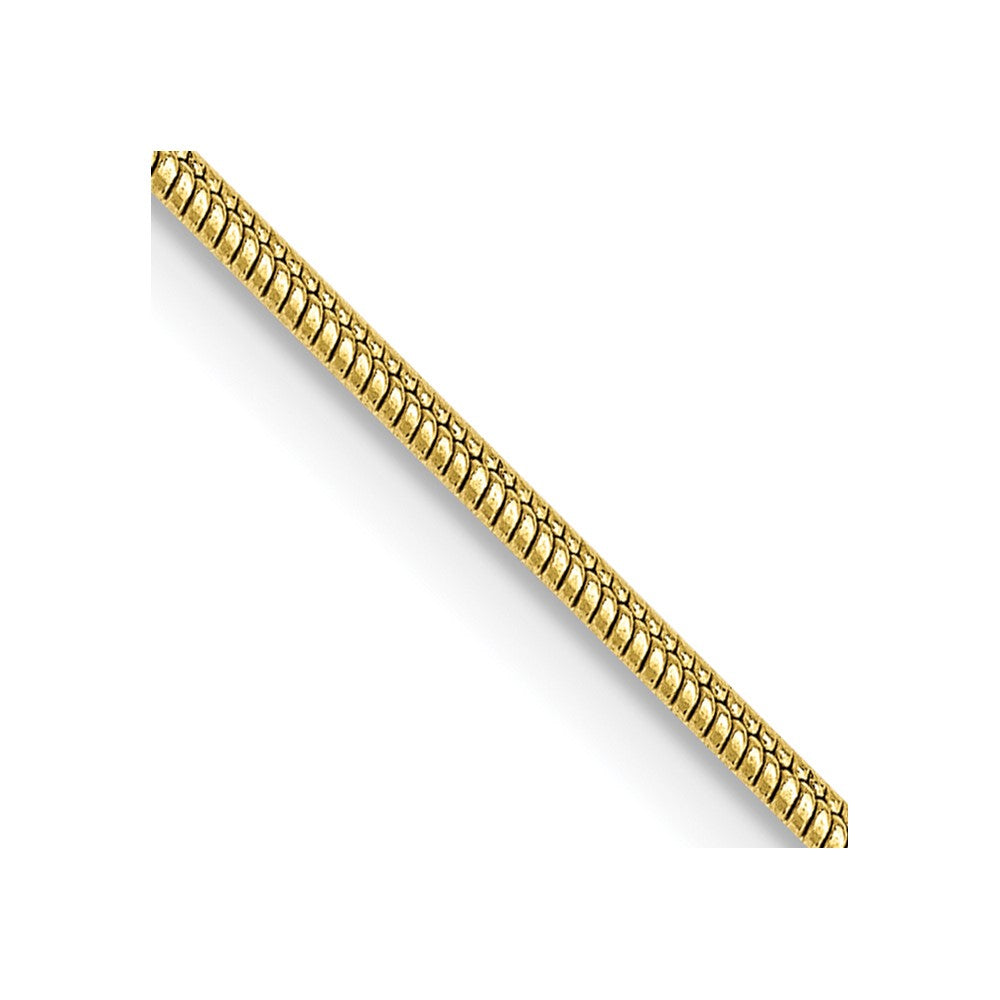 10K Gelbgold 1.1mm Rund Schlange Halskette