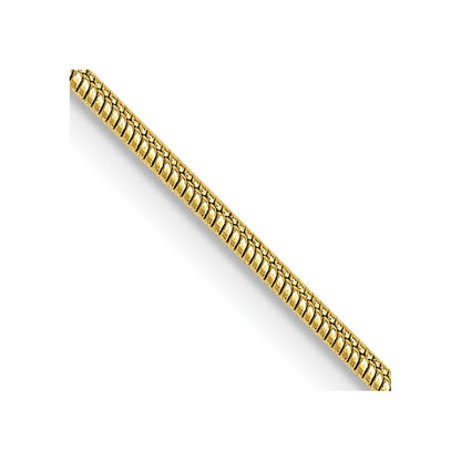 10K Gelbgold 1.1mm Rund Schlange Halskette