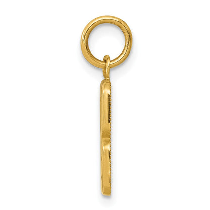 10K Gelbgold Klein Poliert Zahl 8 Charm