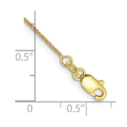 10K Gelbgold.85mm Ährenkette Kette Fußkettchen