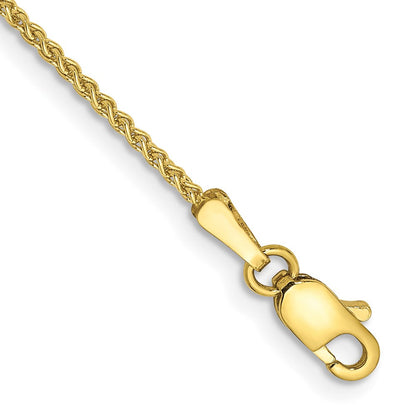 10K Gelbgold 1.25mm Ährenkette Kette Fußkettchen