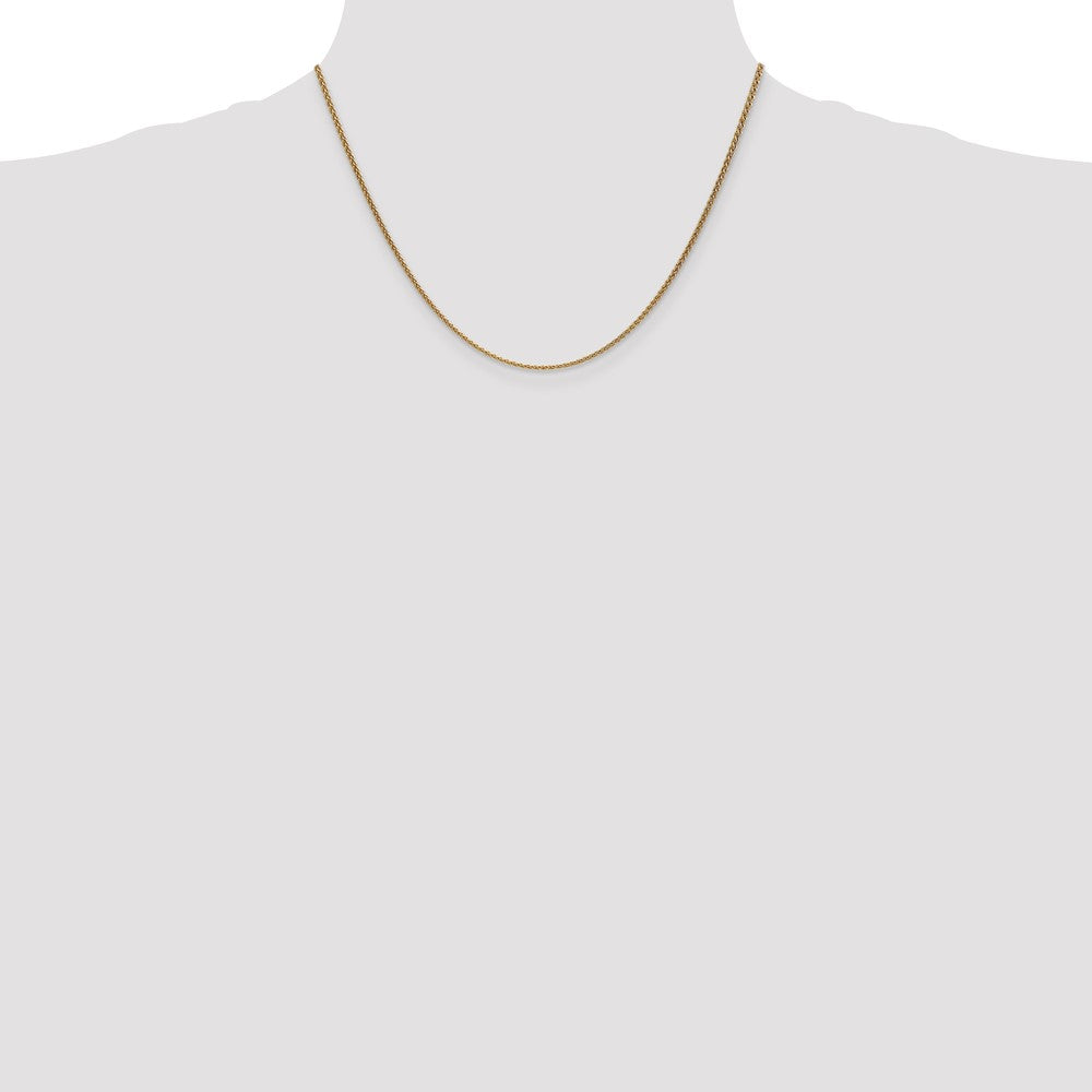 10K Gelbgold 1.7mm Ährenkette Halskette