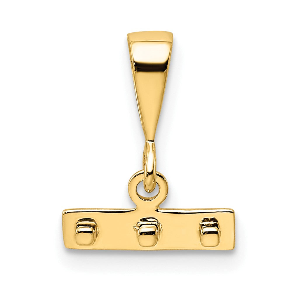 10K Gelbgold 10ky Casted Klein Poliert Oberteil Charm