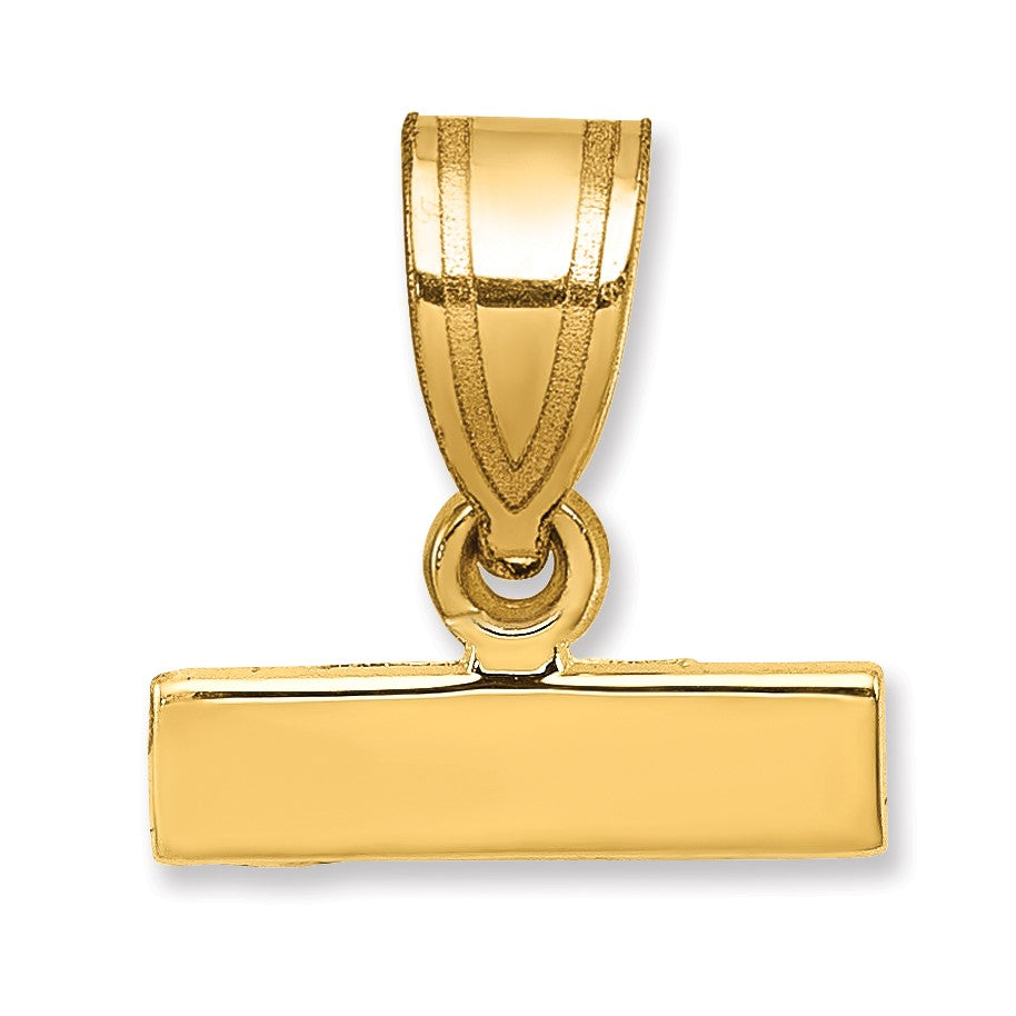 10K Gelbgold 10ky Casted Klein Poliert Oberteil Charm