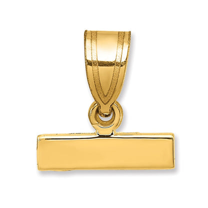 10K Gelbgold 10ky Casted Klein Poliert Oberteil Charm