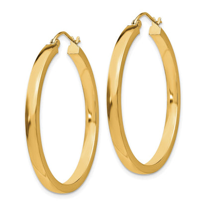 10K Gelbgold 10K 2x3mm Rechteck Röhre Creole