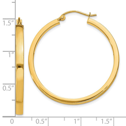 10K Gelbgold 10K 2x3mm Rechteck Röhre Creole