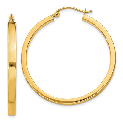 10K Gelbgold 10K 2x3mm Rechteck Röhre Creole