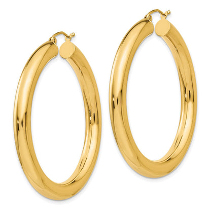 10K Gelbgold Poliert 5mm Leicht Creolen