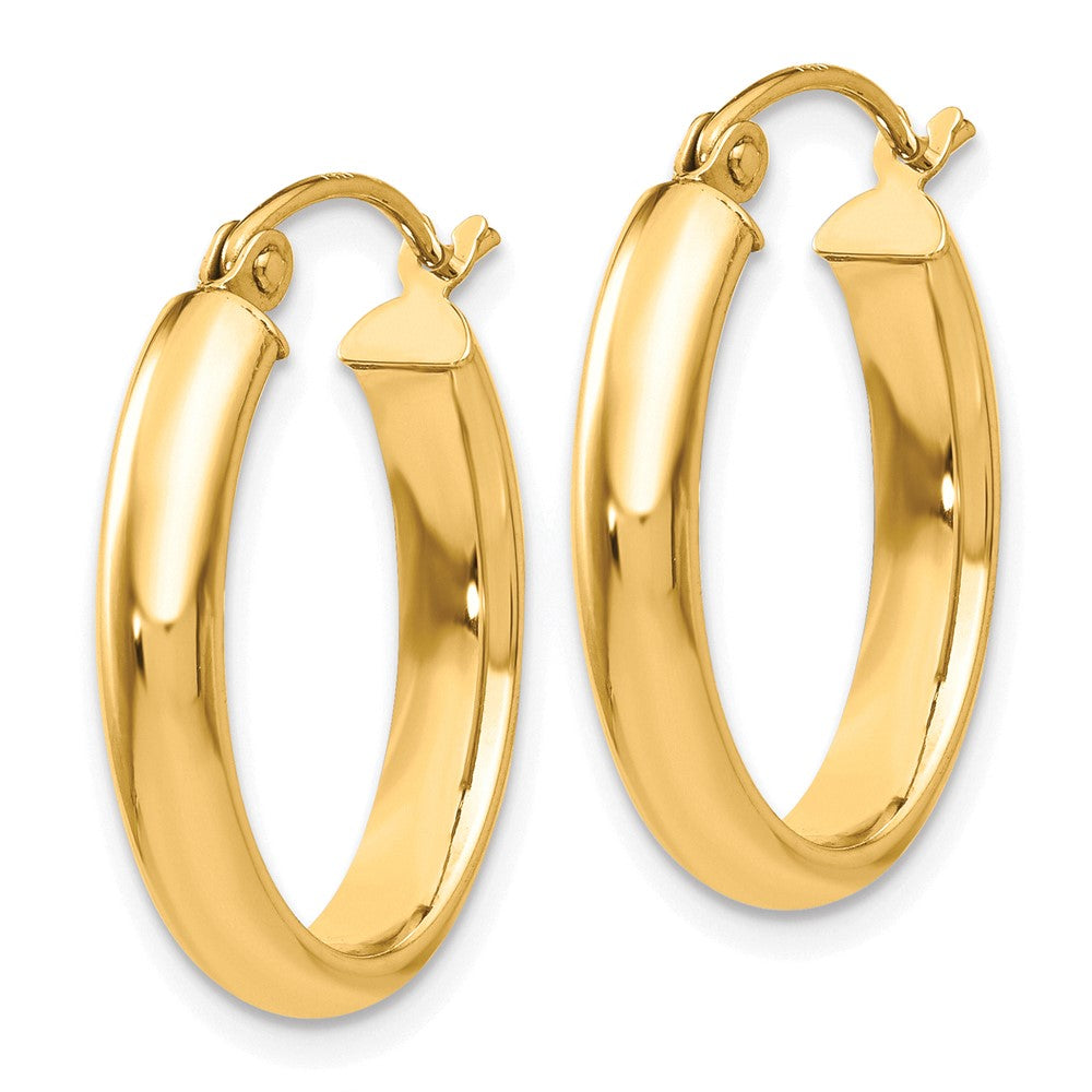 10K Gelbgold Poliert 3.5mm Oval Creolen