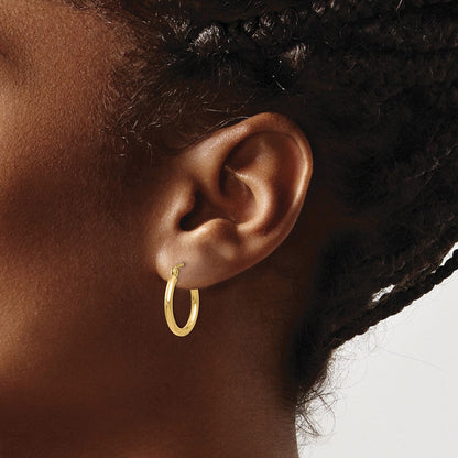 10K Gelbgold Poliert 3.5mm Oval Creolen