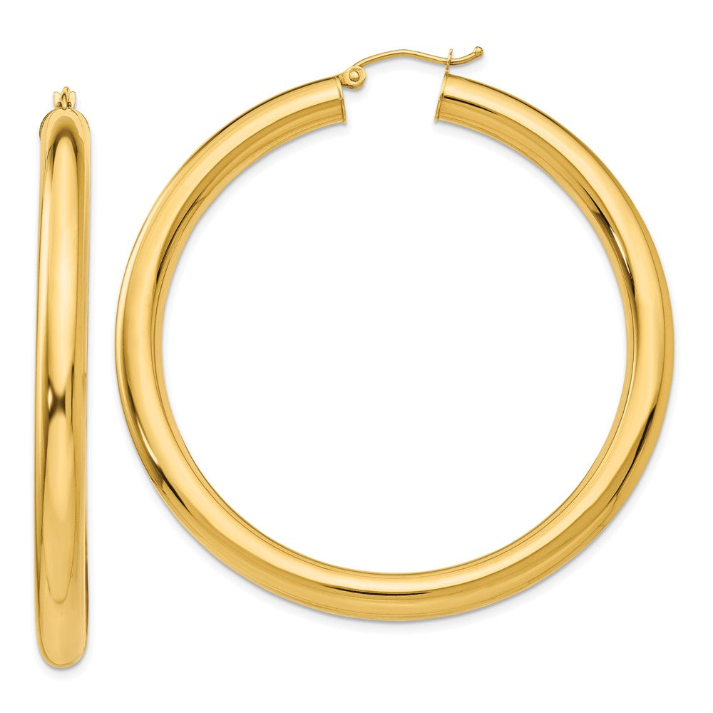 10K Gelbgold Poliert 5mm Leicht Creolen
