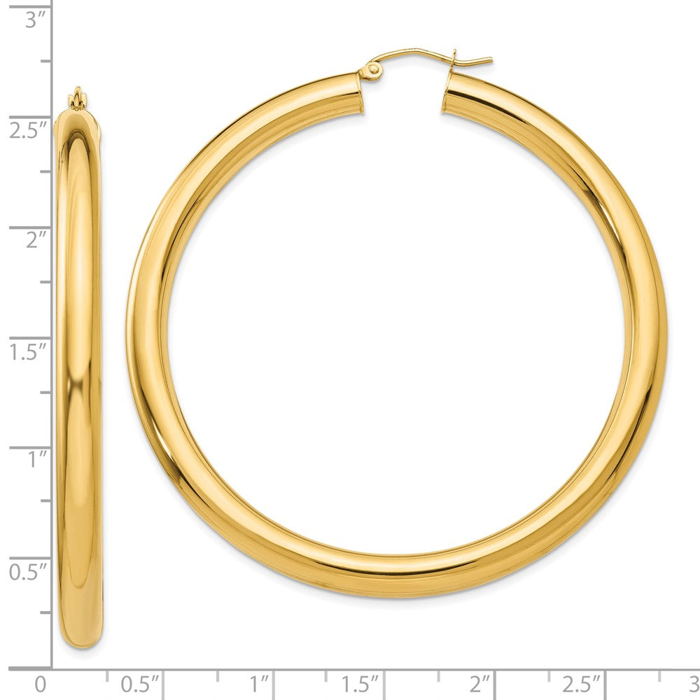 10K Gelbgold Poliert 5mm Leicht Creolen