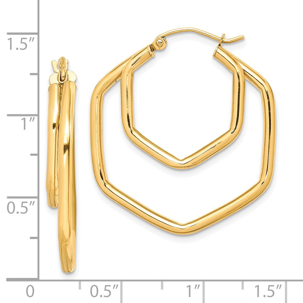 10K Gelbgold Poliert Creolen