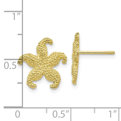 10K Gelbgold 10K Seestern Ohrstecker