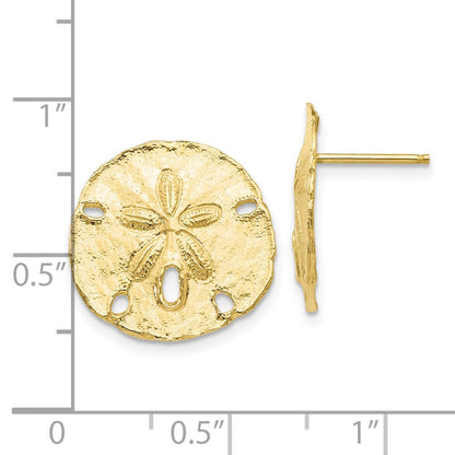 10K Gelbgold Groß Sanddollar Ohrstecker