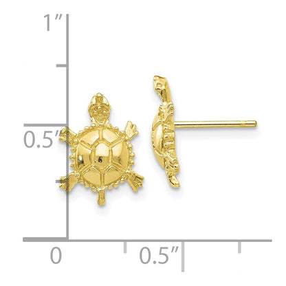 10K Gelbgold 10K Schildkröte Ohrstecker