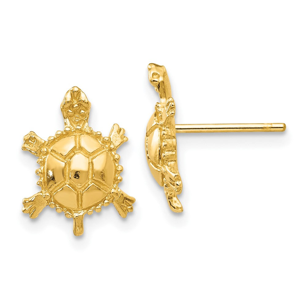 10K Gelbgold 10K Schildkröte Ohrstecker