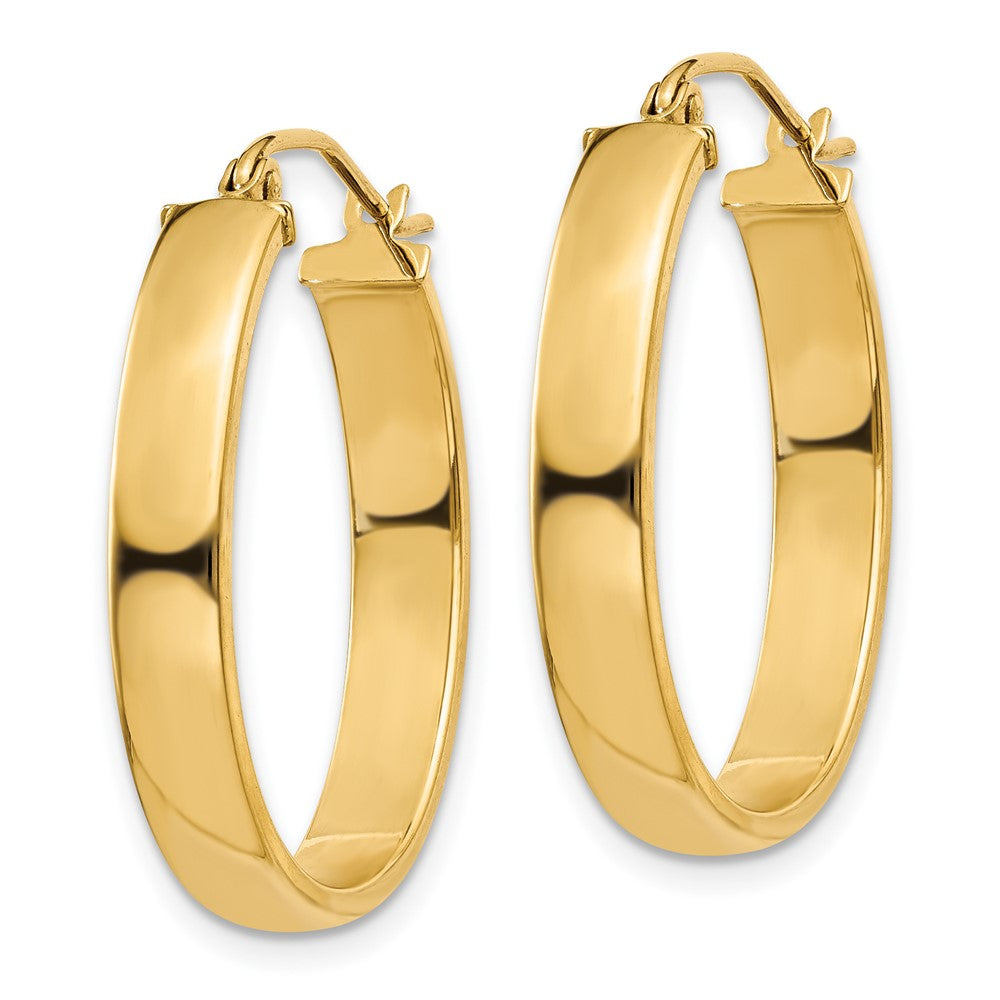 10K Gelbgold Leicht Oval Creolen