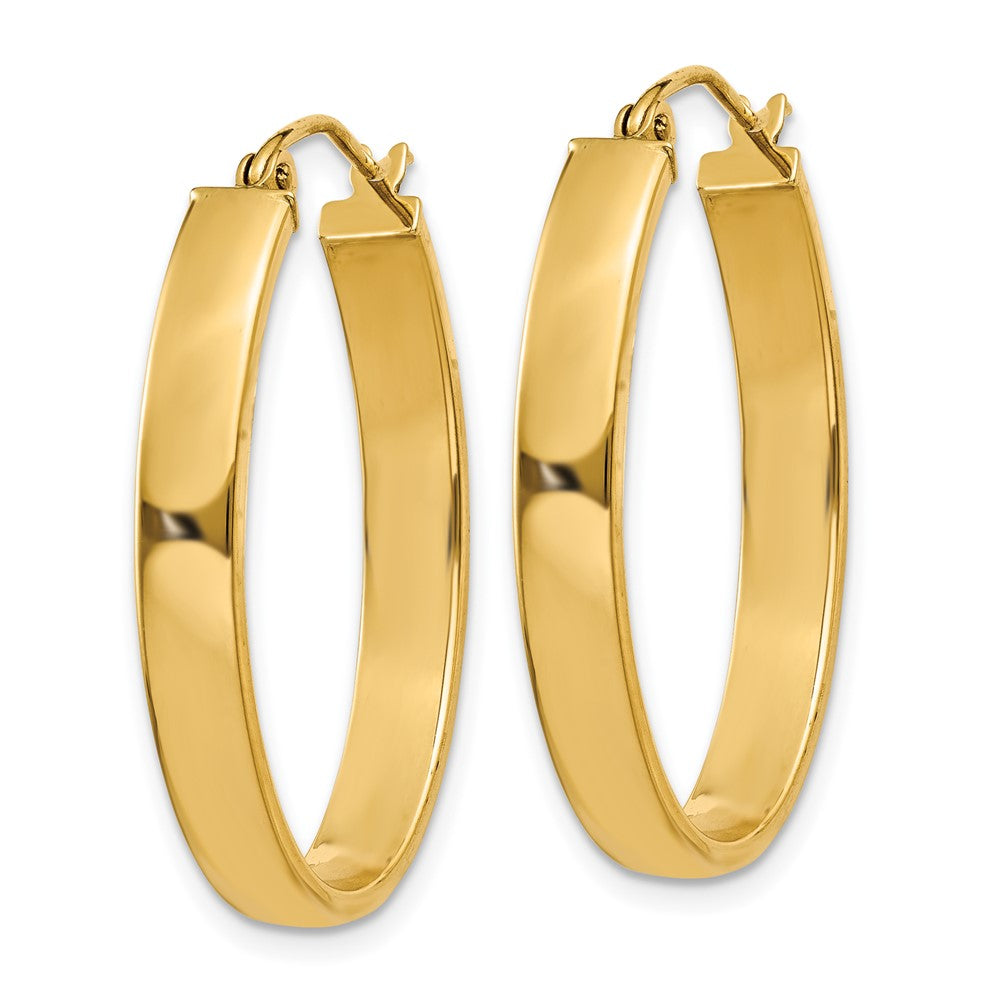 10K Gelbgold Leicht Oval Creolen