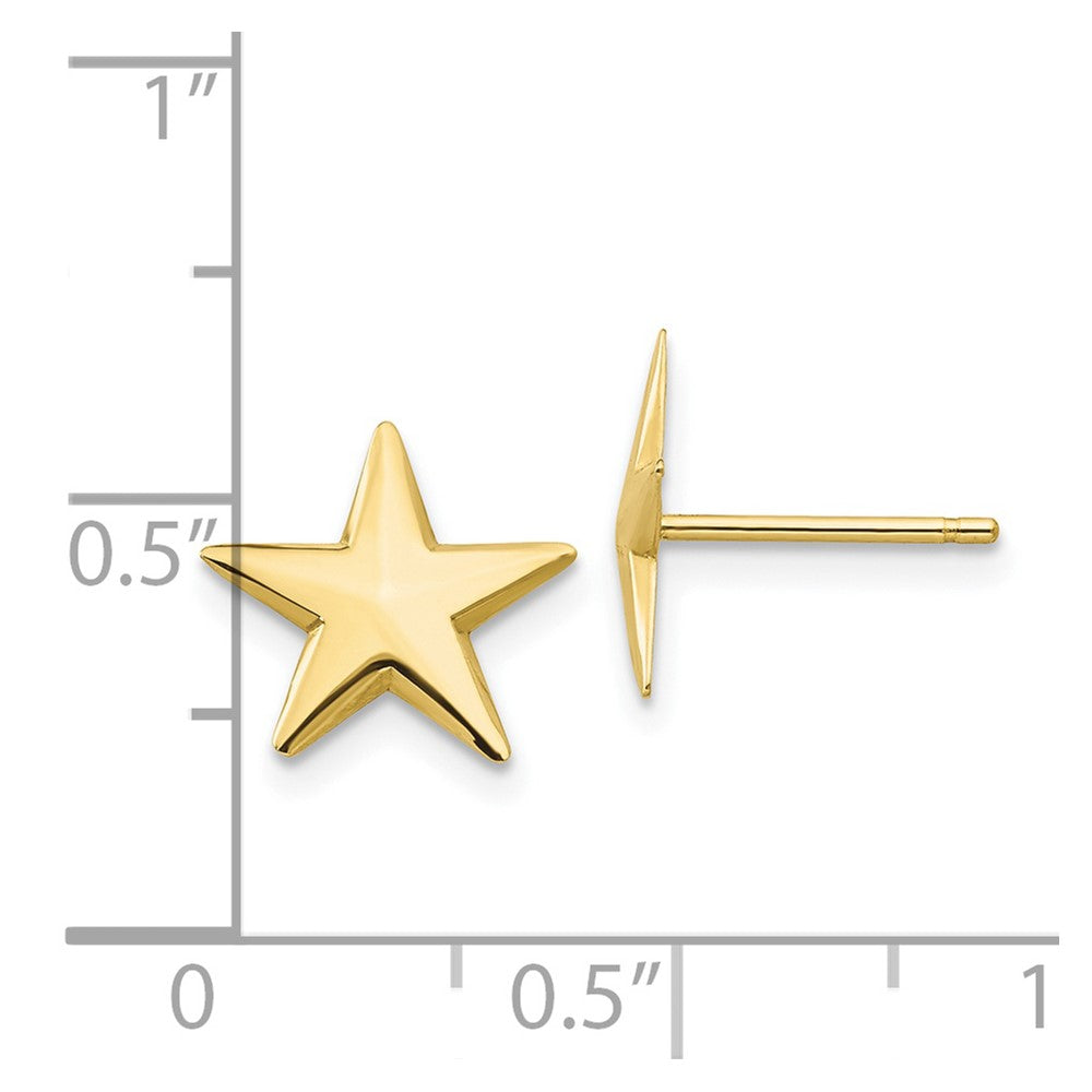 10K Gelbgold Nautical Stern Ohrstecker