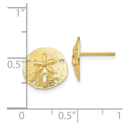 10K Gelbgold 10K Sand Dollar Ohrstecker