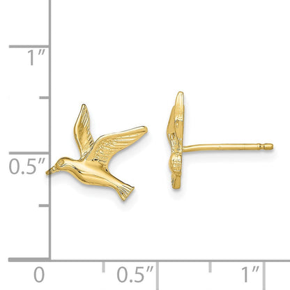 10K Gelbgold 10K Poliert Seagull Ohrstecker
