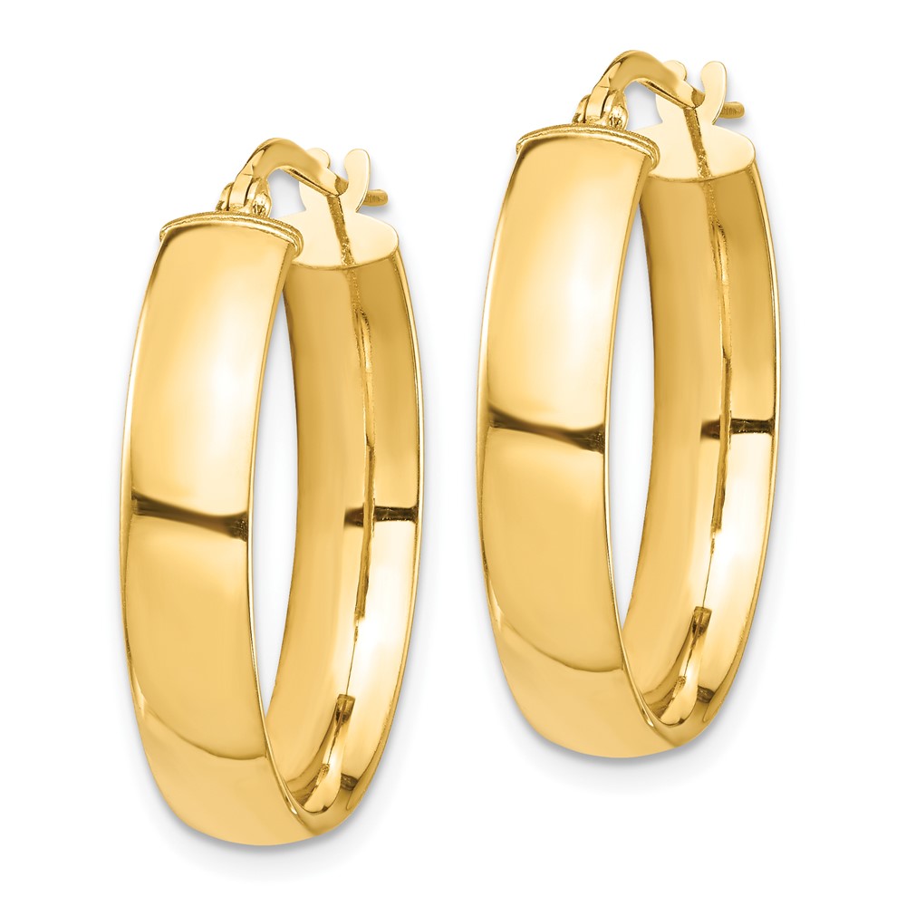 10K Gelbgold Hoch Poliert 5mm Creolen