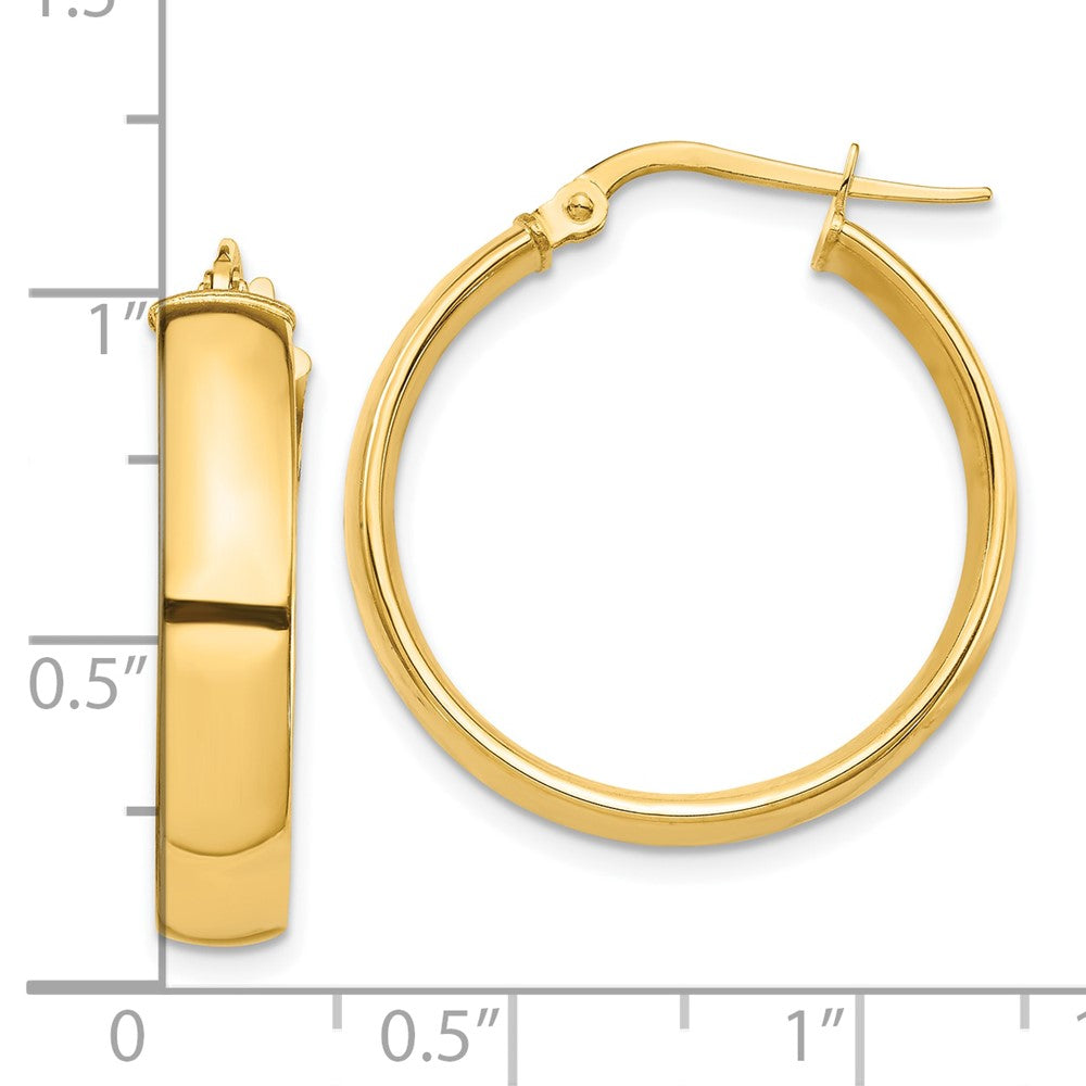 10K Gelbgold Hoch Poliert 5mm Creolen