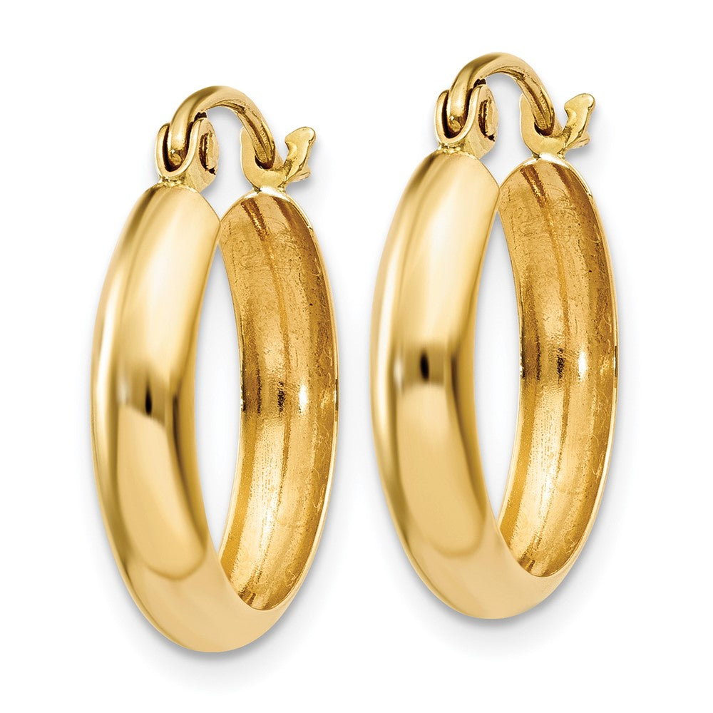 10K Gelbgold Poliert 3.5mm Creolen