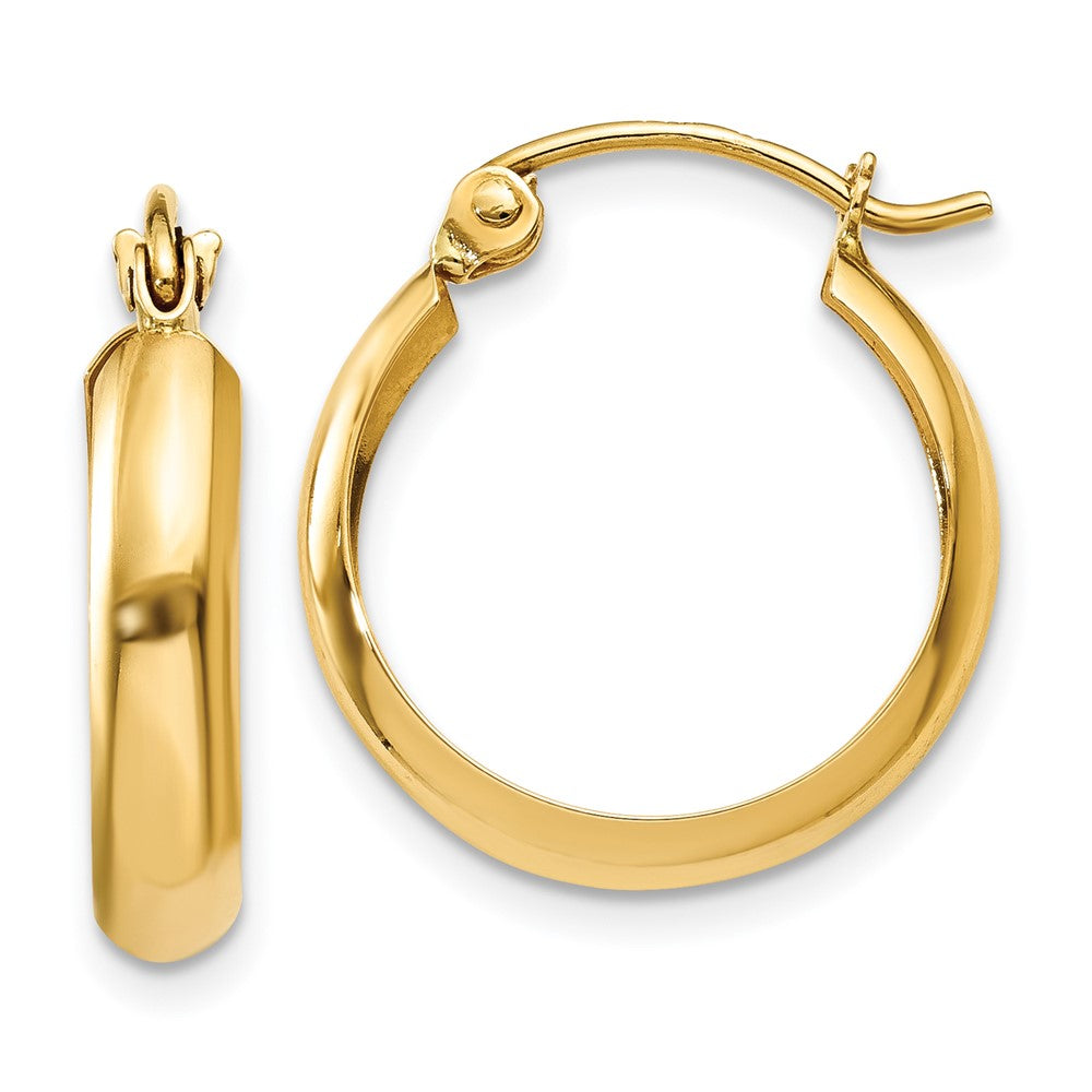 10K Gelbgold Poliert 3.5mm Creolen