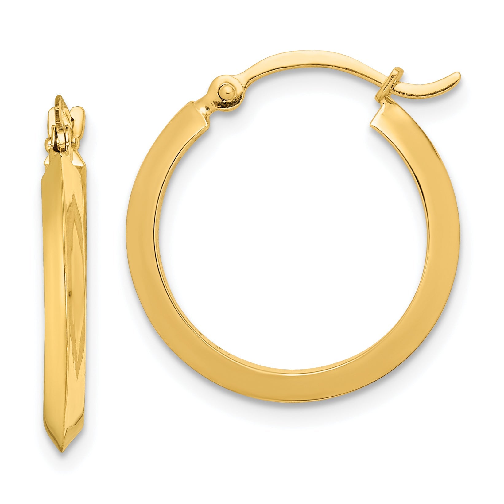 10K Gelbgold Poliert Creolen