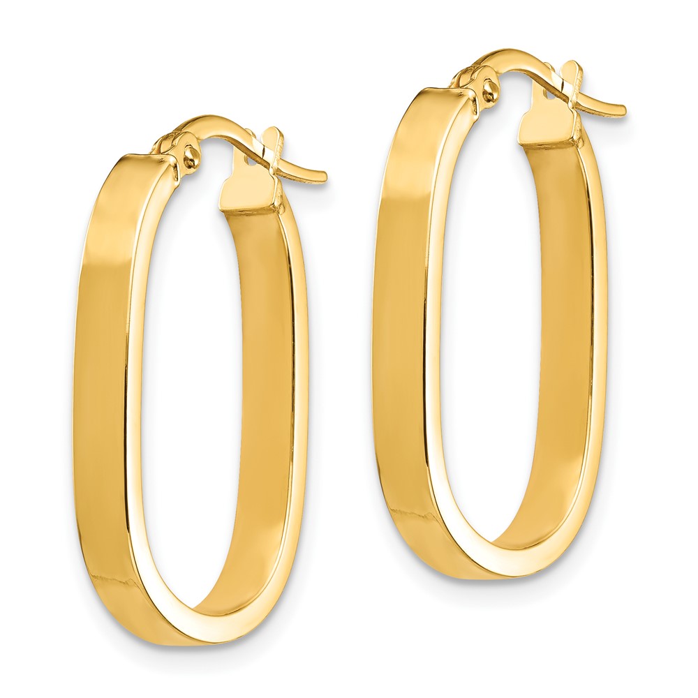 10K Gelbgold 10K 3x2mm Oval Creolen