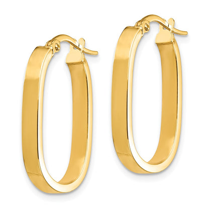 10K Gelbgold 10K 3x2mm Oval Creolen
