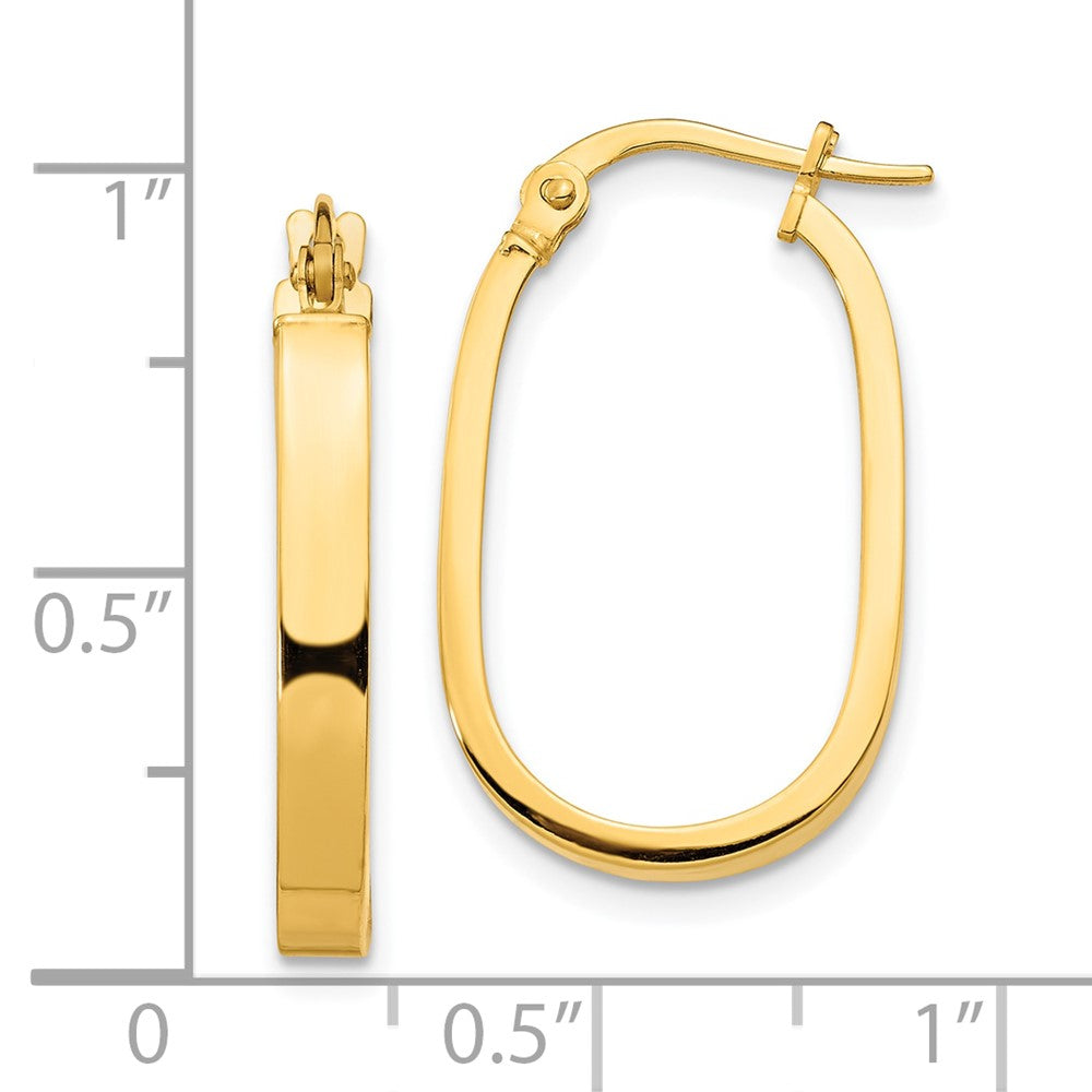 10K Gelbgold 10K 3x2mm Oval Creolen