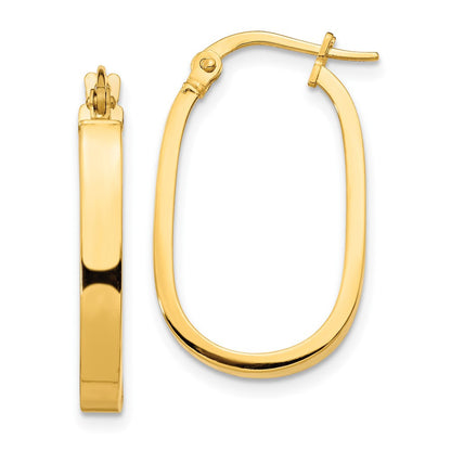 10K Gelbgold 10K 3x2mm Oval Creolen