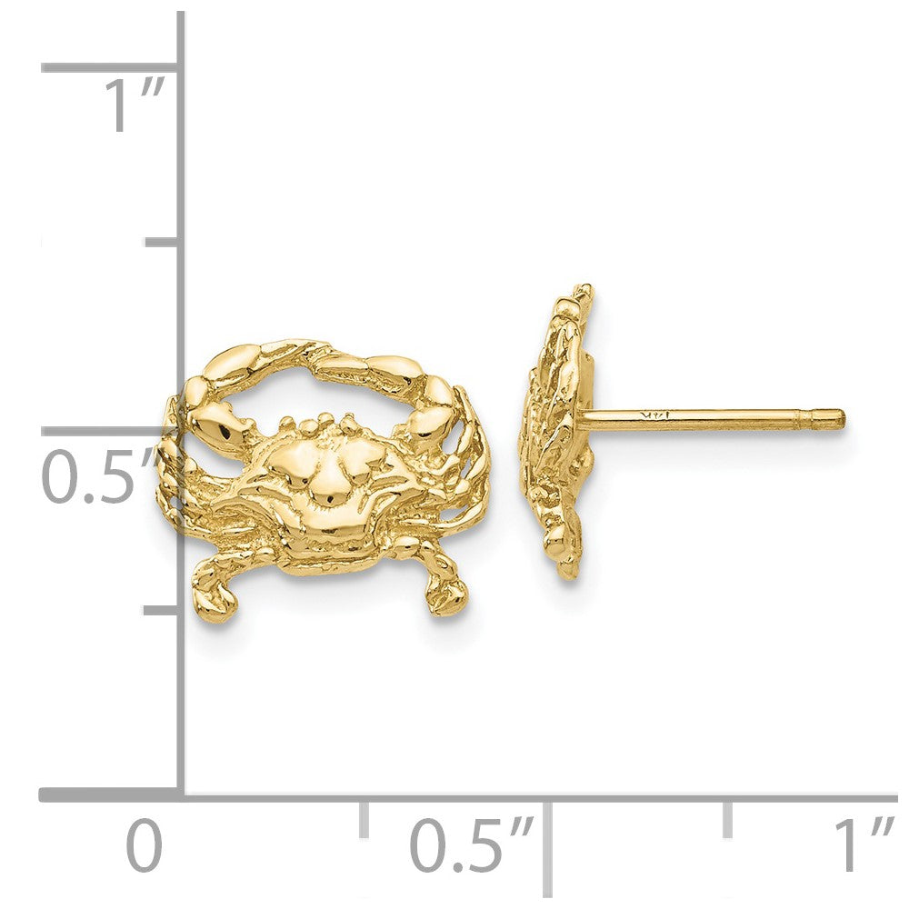 10K Gelbgold Krabbe Ohrstecker