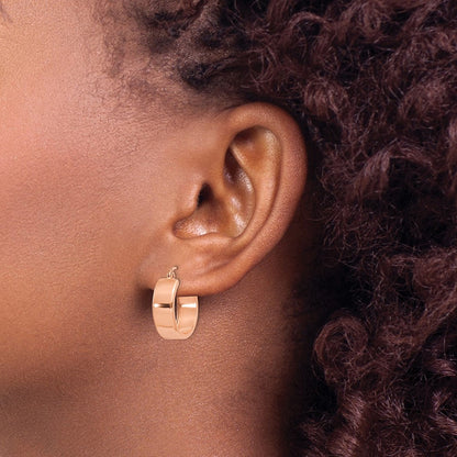 10K Roségold Poliert Creolen
