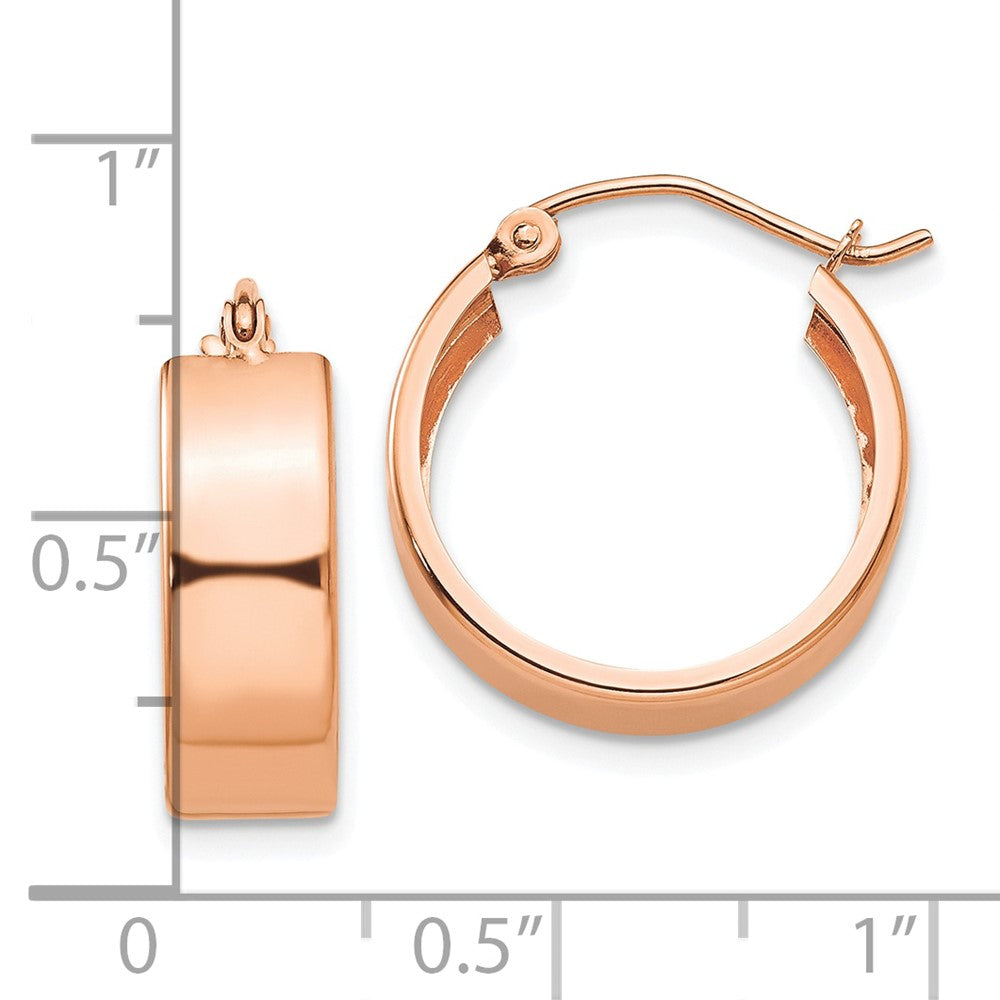 10K Roségold Poliert Creolen
