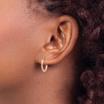 10K Roségold 10K Leicht Diamantiert Creolen