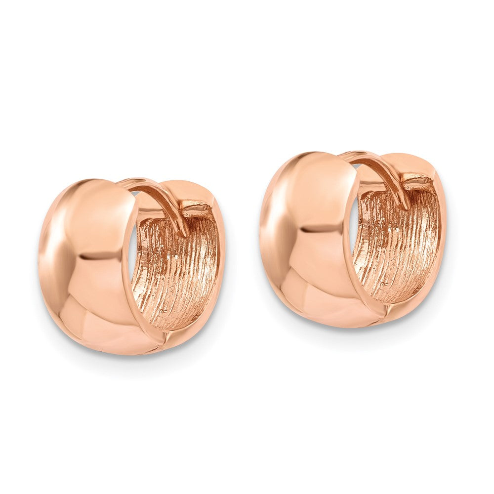 10K Roségold Rund Klappbar Creolen