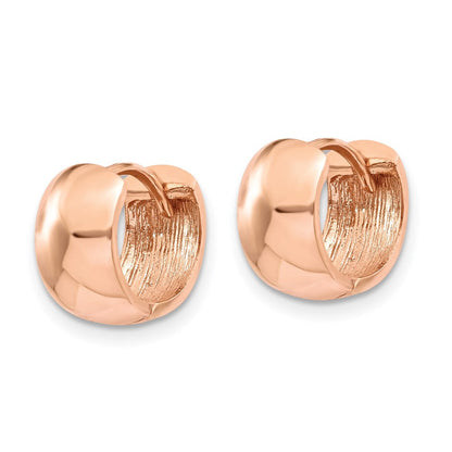 10K Roségold Rund Klappbar Creolen
