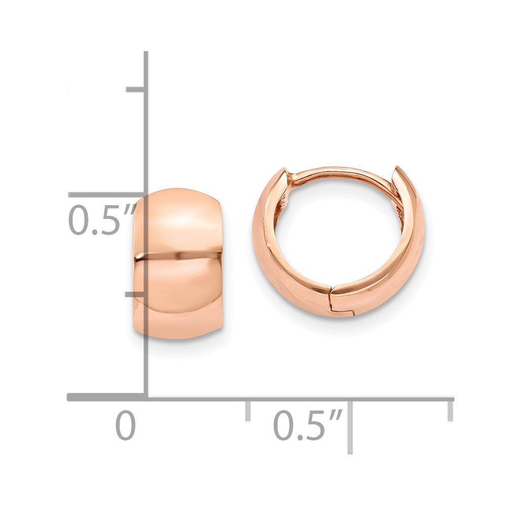 10K Roségold Rund Klappbar Creolen