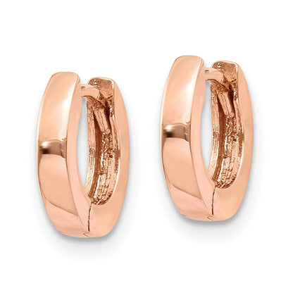 10K Roségold Rund Klappbar Creolen
