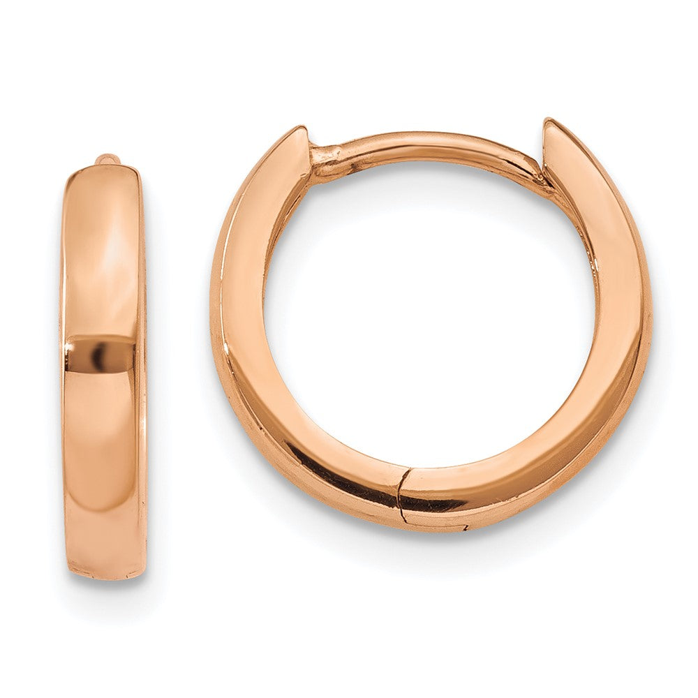 10K Roségold Rund Klappbar Creolen