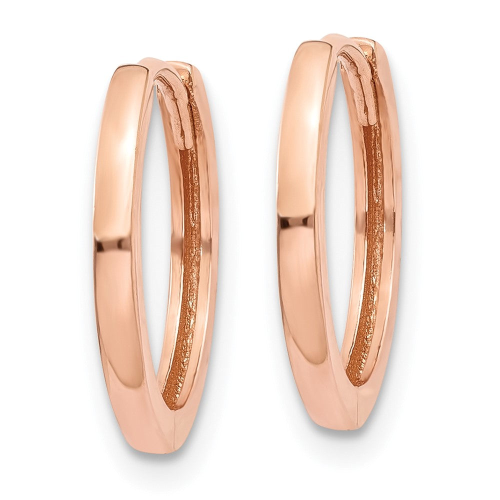 10K Roségold Rund Klappbar Creolen