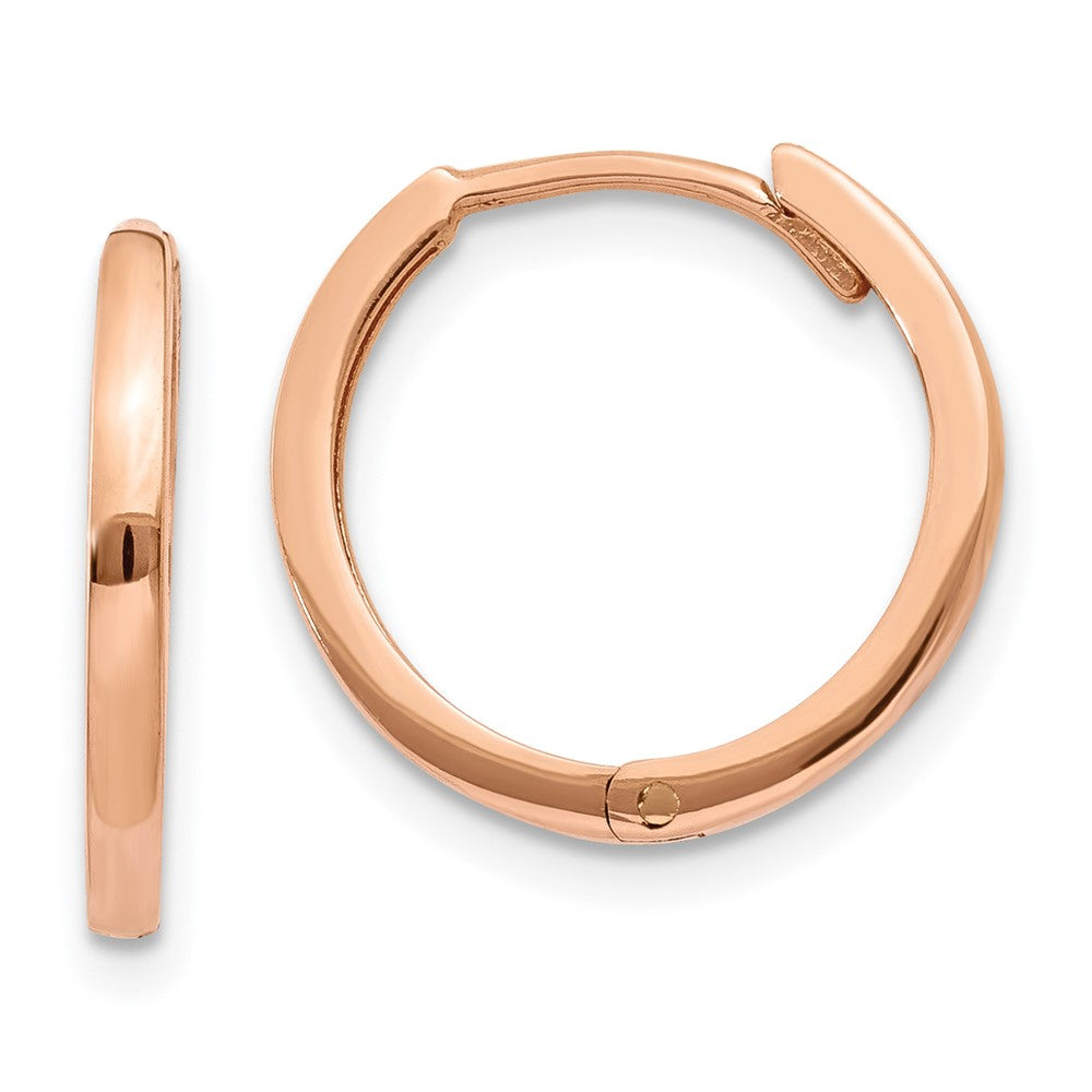 10K Roségold Rund Klappbar Creolen