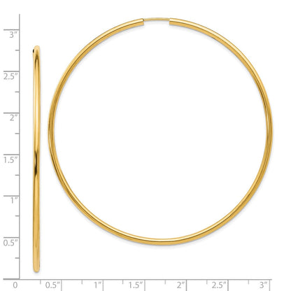 10K Gelbgold Endlos Creolen